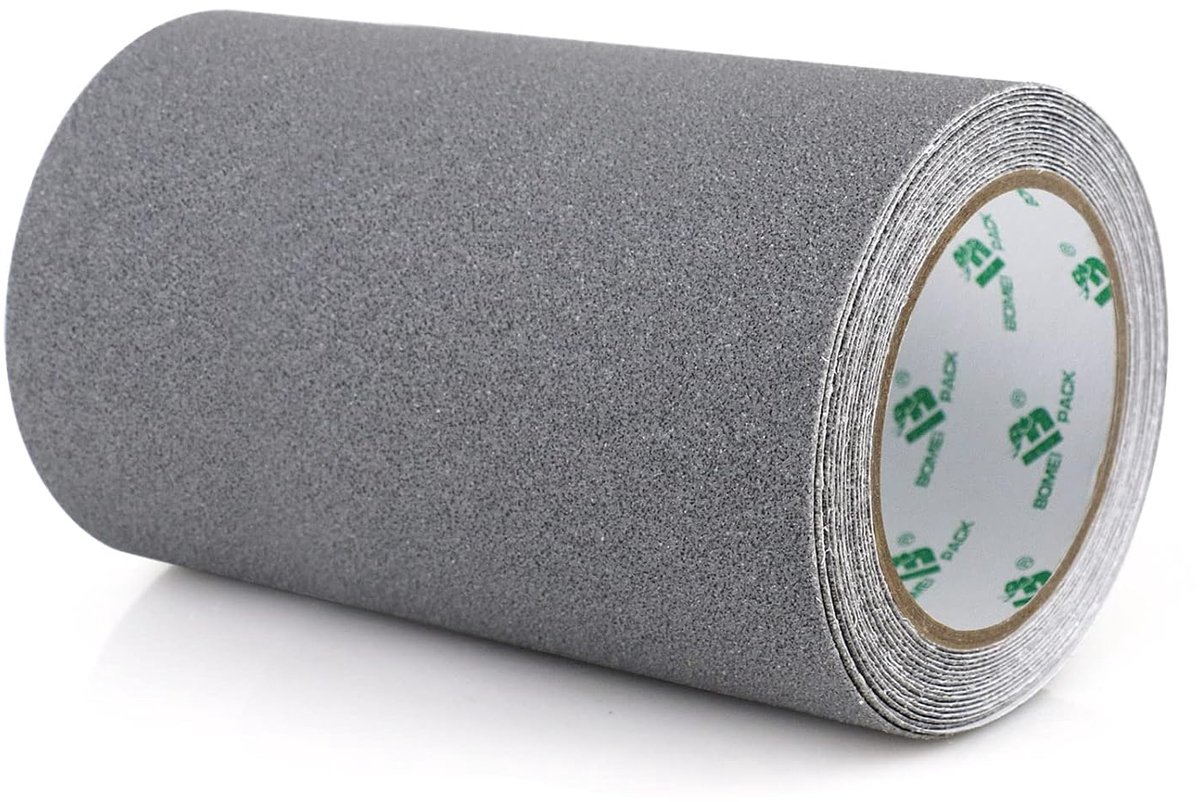 SnelShoppen - Grip Tape 250mm x 5m, Antislip Traptrede, Skateboard Grip, Sterke Trekkoord, Zilver/Grey, Voor Binnen en Buiten Gebruik