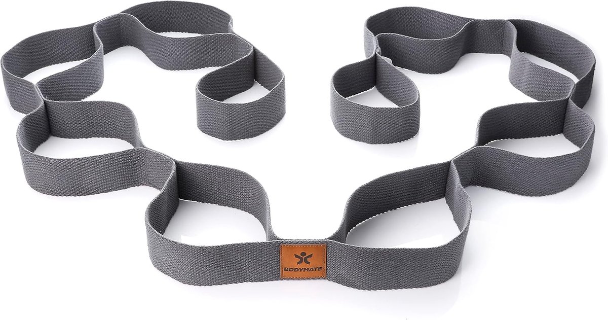 Stretchband met 10 lussen - 190 cm lang en 3,8 cm breed - 100% natuurlijk katoen