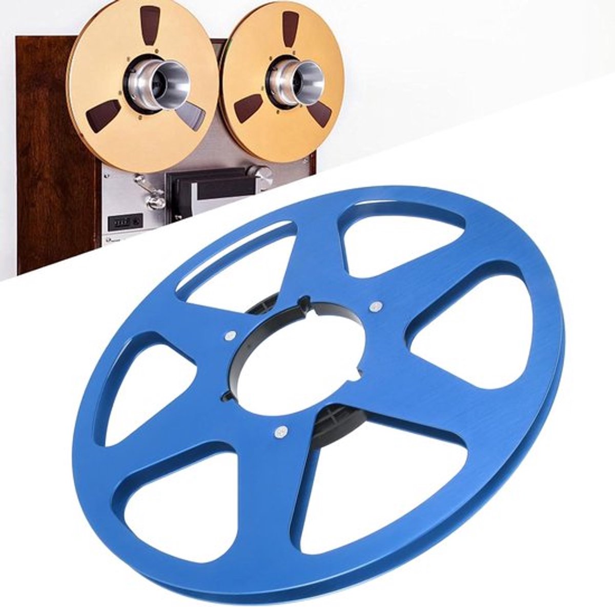 Lege 1/4 10.5 Inch Tape Reel met 6 Gaten, Universele Aluminium Opname Reel voor Geluidsbanden, Ideaal voor Nab en REVOX Studer, Perfect voor Audioproductie