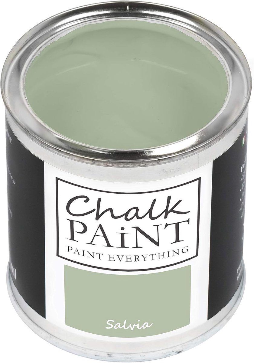 SnelShoppen - Chalk Paint Everything Sage 250 ml - Gemakkelijke Waterbasisverf voor Meubels en Decoratie - Geschikt voor Alle Materialen - Geen Schure