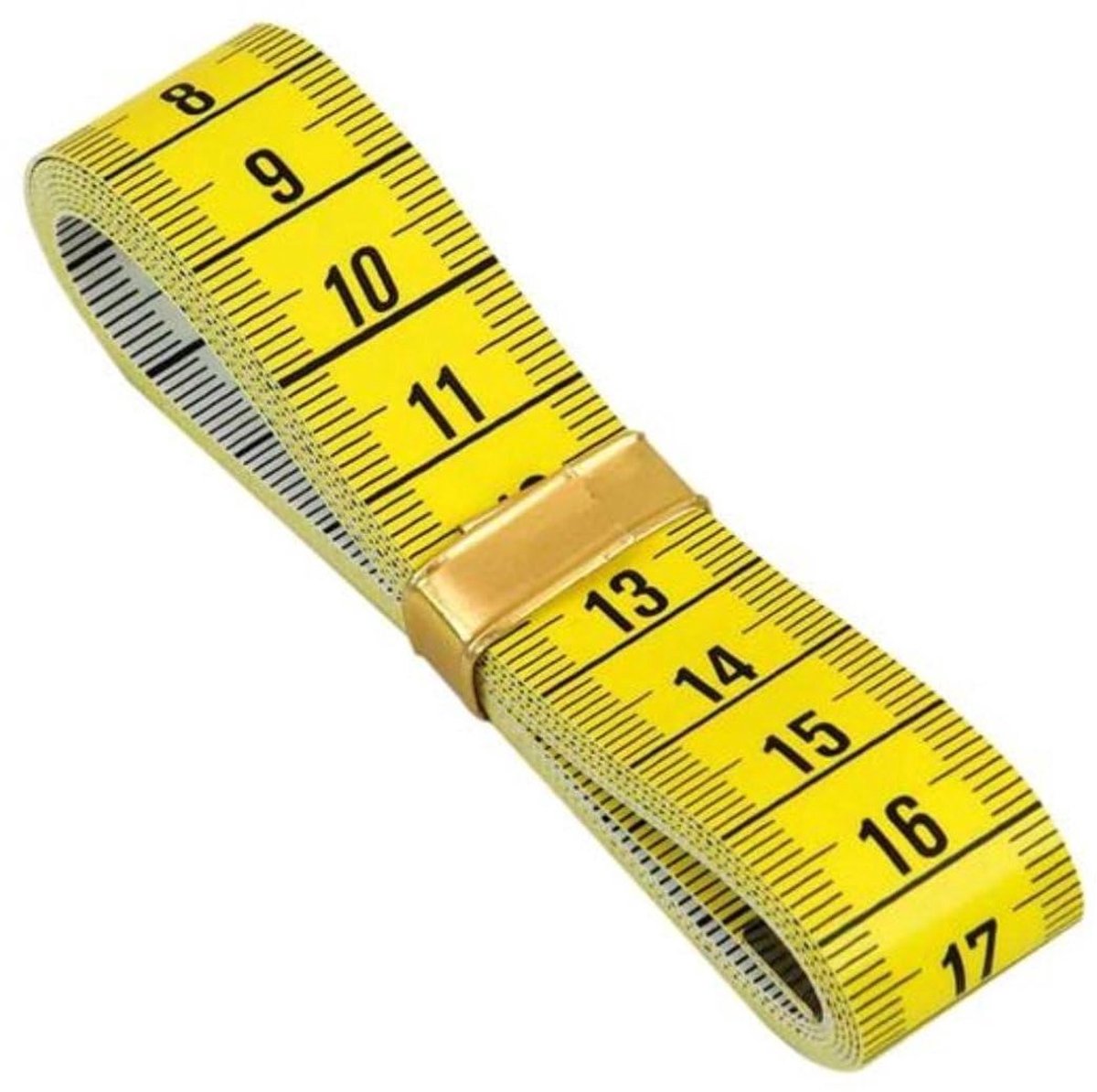 SnelShoppen - Flexibele Gele Rolmeter 150 cm - Fiberglass Meetlint - Voor Fysiotherapie, Dieet, Fitness, Mode en Huishouden