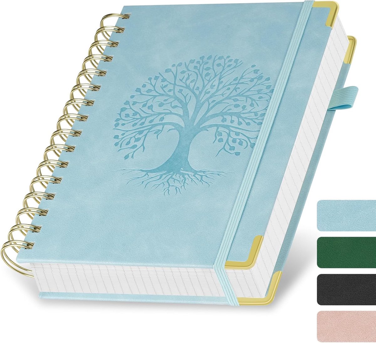 SnelShoppen - A5 Notebook met Raster, Spiral Binding, 100gsm Papier, Compacte Life Planner, School Agenda, Elegant Organizer voor Notities en Plannen