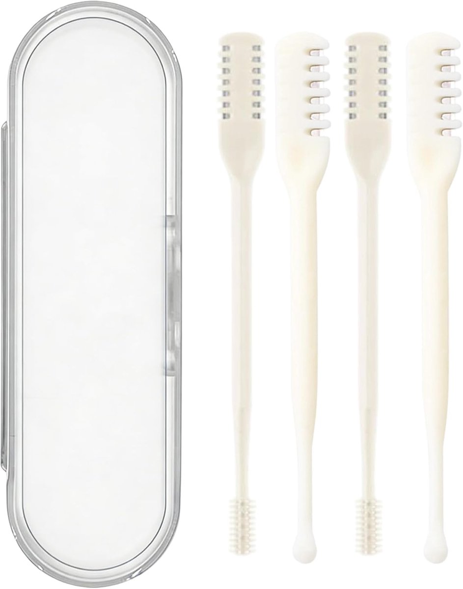 SnelShoppen - Multifunctionele Neushaartrimmer met Oordopjes, 4-delige 2-in-1 Neus- en Oorhaar Verwijderaar, Draagbare 360° Draaibare Handmatige Haarv
