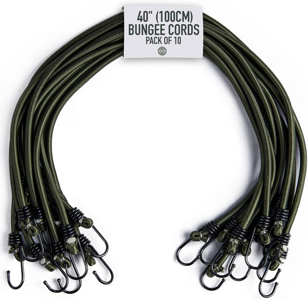 SnelShoppen - Robuuste Snelbinders met Haken, 10 Stuks, Multifunctionele Elastische Rubber Spanbanden 100 cm, Weerbestendig en UV-bestendig voor Bagag