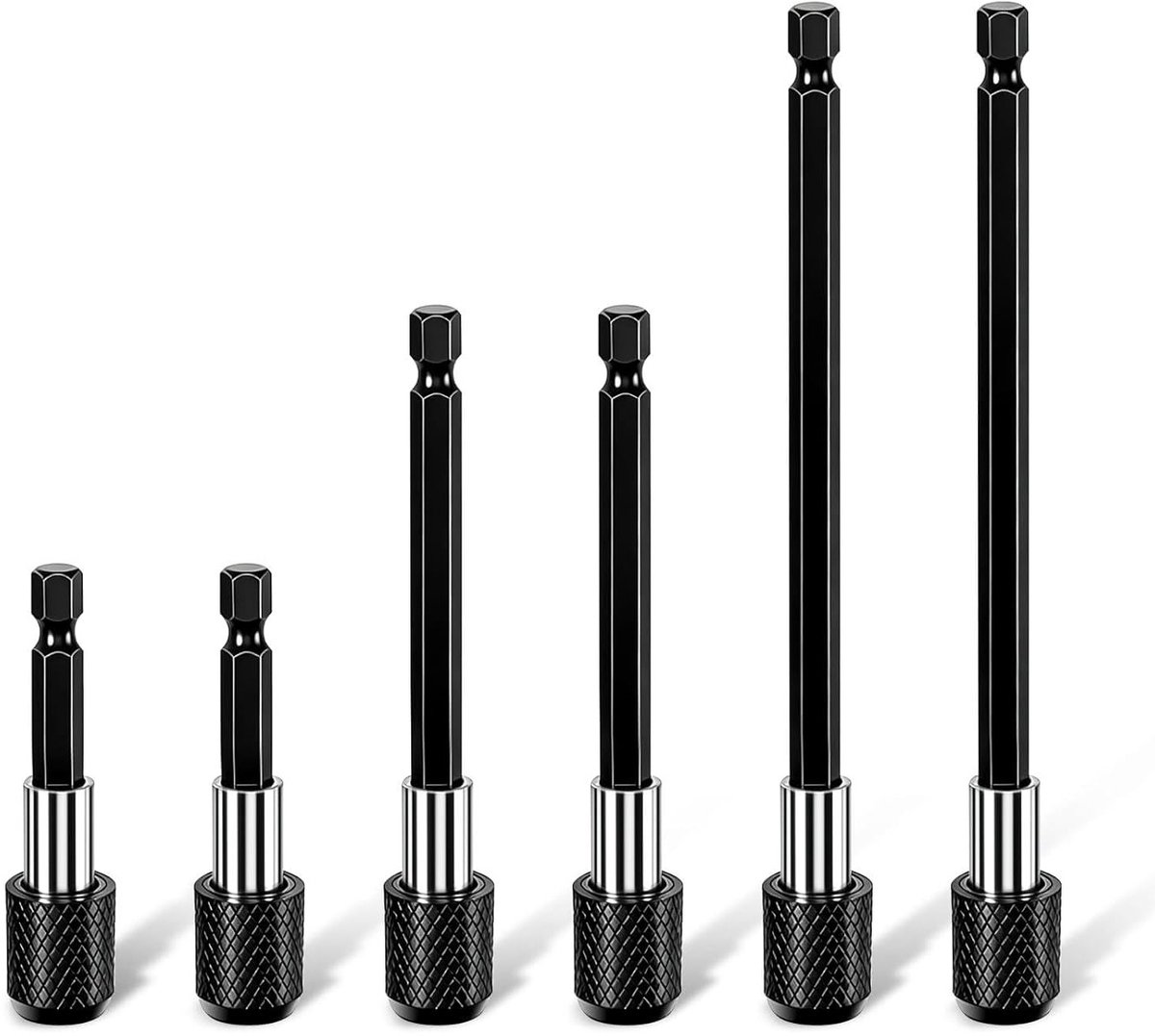 Magnetische Bit Houder Set 1/4 Inch Hex Shank 60/100/150mm met Snelle Ontgrendeling voor Boor en Schroevendraaier, Ideaal voor Klussen en Doe-Het-Zelf Projecten