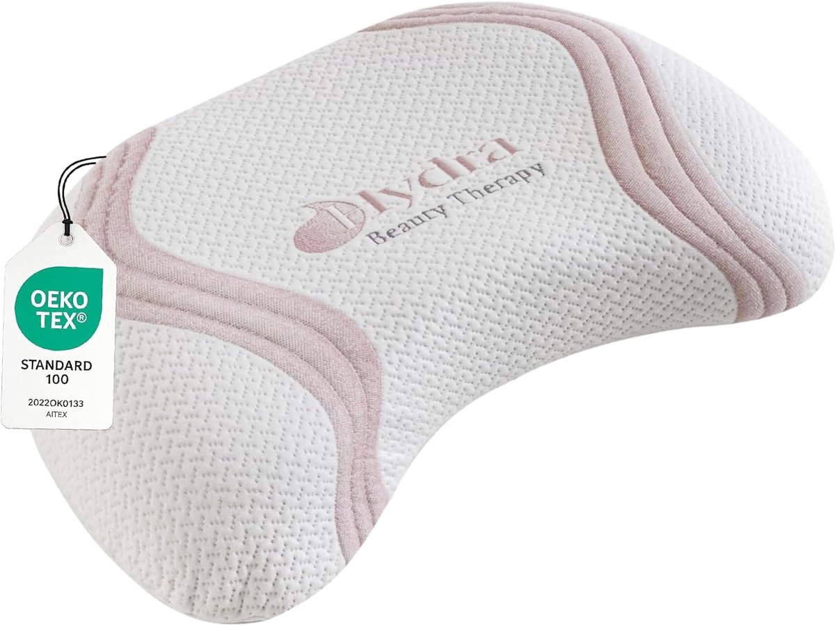 SnelShoppen - Ergonomisch Memory Foam Beauty Pillow voor Slaapcomfort, 68 x 35 x 7 cm + 2 cm, Hydra Extract Hoofdkussen, Visco Elastisch, Ondersteunin