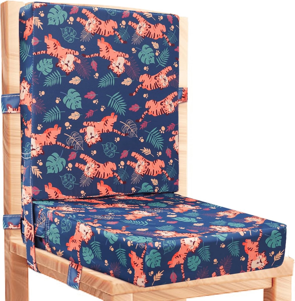 SnelShoppen - Seat Booster Stoelen voor Kinderen - 2 Stuks - Wasbaar - Met Veiligheidsgordel en Draagbare Reisstoel - Perfect voor Eettafel, Camping e