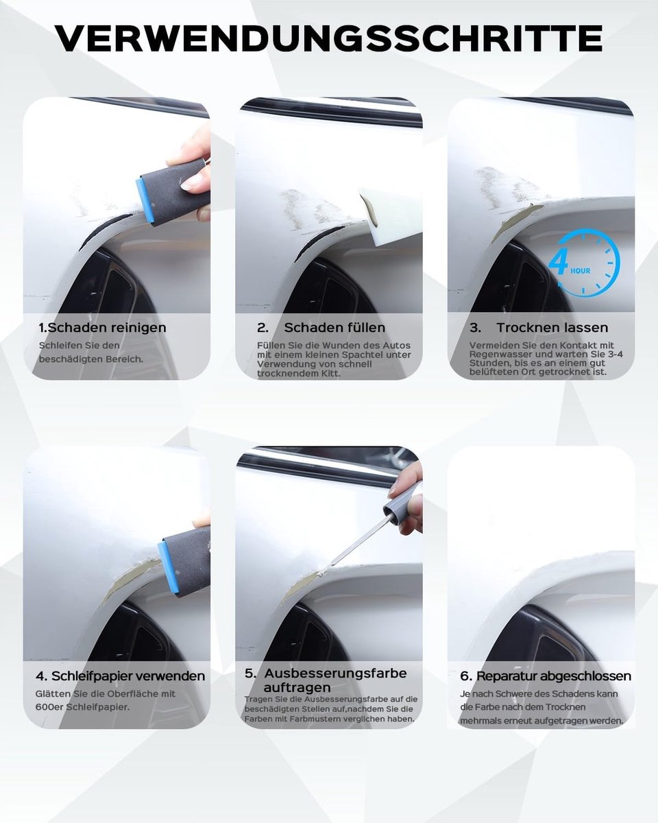 SnelShoppen - Reparatieverfset voor Auto - Aluminium Repair Paint Set - Perfect voor Krassen en Schade - Precieze Kleur - Voor Peugeot - Flawless Hers