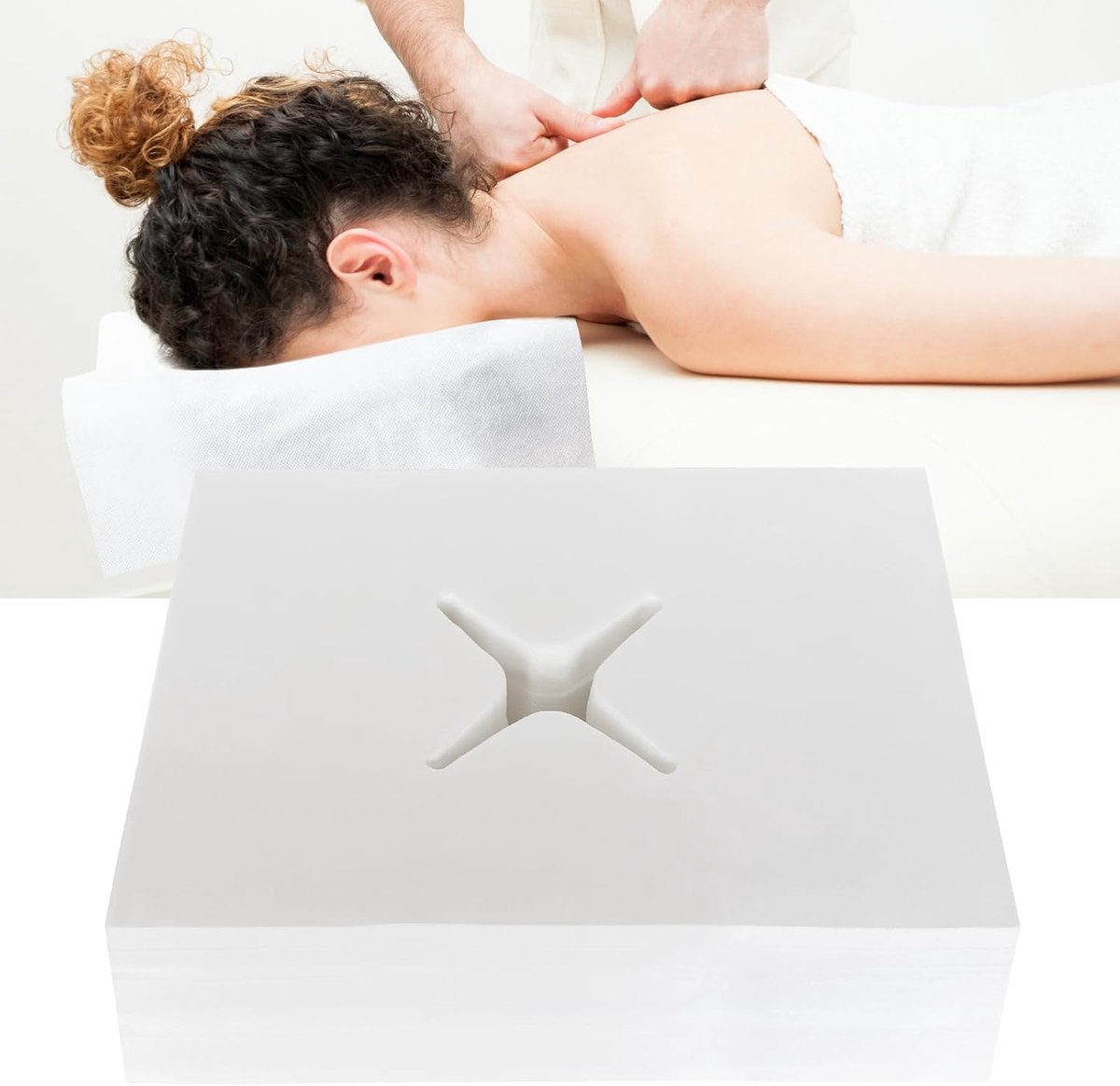 SnelShoppen - Pack van 300 Neusgleufdoeken Massage Stoel Gezichtskussens 30 x 40 cm Geschikt voor Alle Massage Stoelen en Behandel Lounges