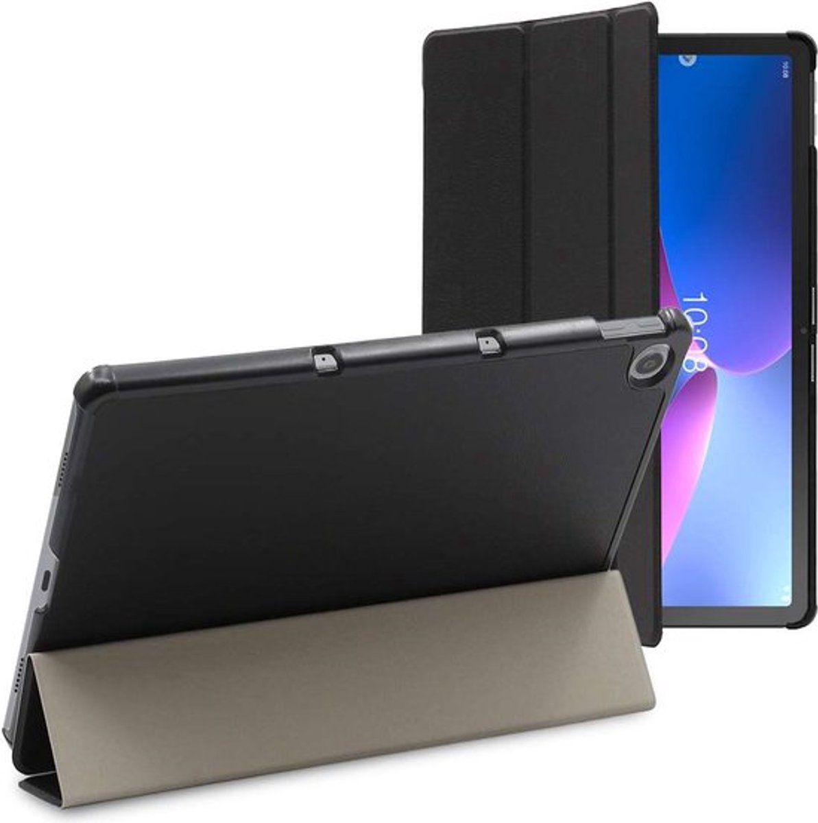 ebestStar - Hoes geschikt voor Lenovo Tab M10 Plus 10.6 (Gen 3), Slanke Design PU Lederen Etui, Automatische Slaap/Wake, SmartCase hoesje, Zwart
