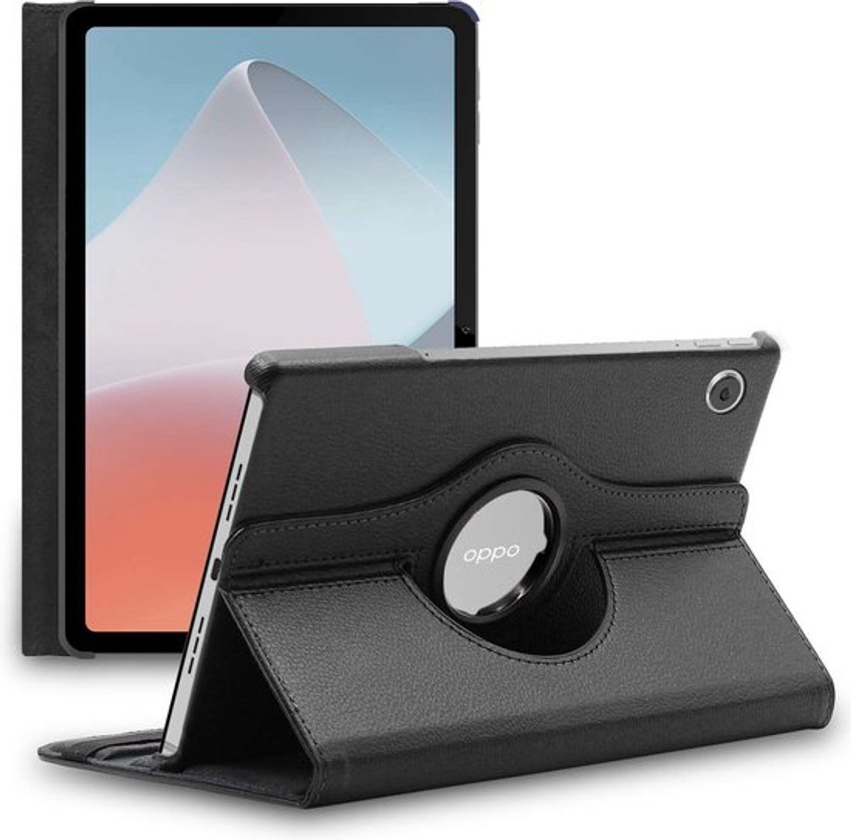 ebestStar - Hoes geschikt voor Oppo Pad Air, Roterende Etui, Case, 360° Draaibaar hoesje, Zwart
