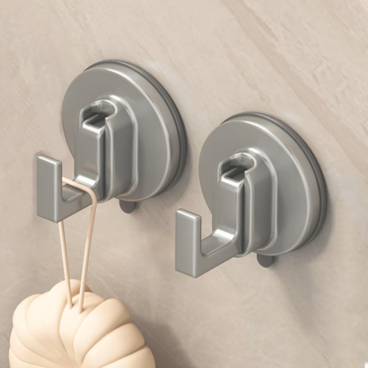 Handdoekhaak met Zuignap van Aluminium voor Badkamer en Kledingkast - Verwijderbare en Sch