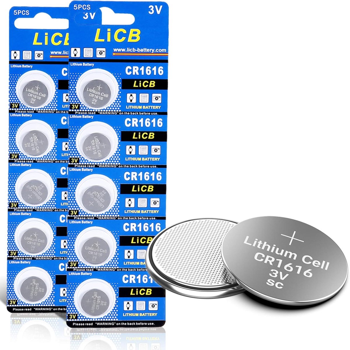 SnelShoppen - 10 Stuks CR1616 3V Lithium Knopcelbatterijen - Langdurige Betrouwbaarheid - Perfect voor Horloges, Speelgoed, Afstandsbedieningen en Mee