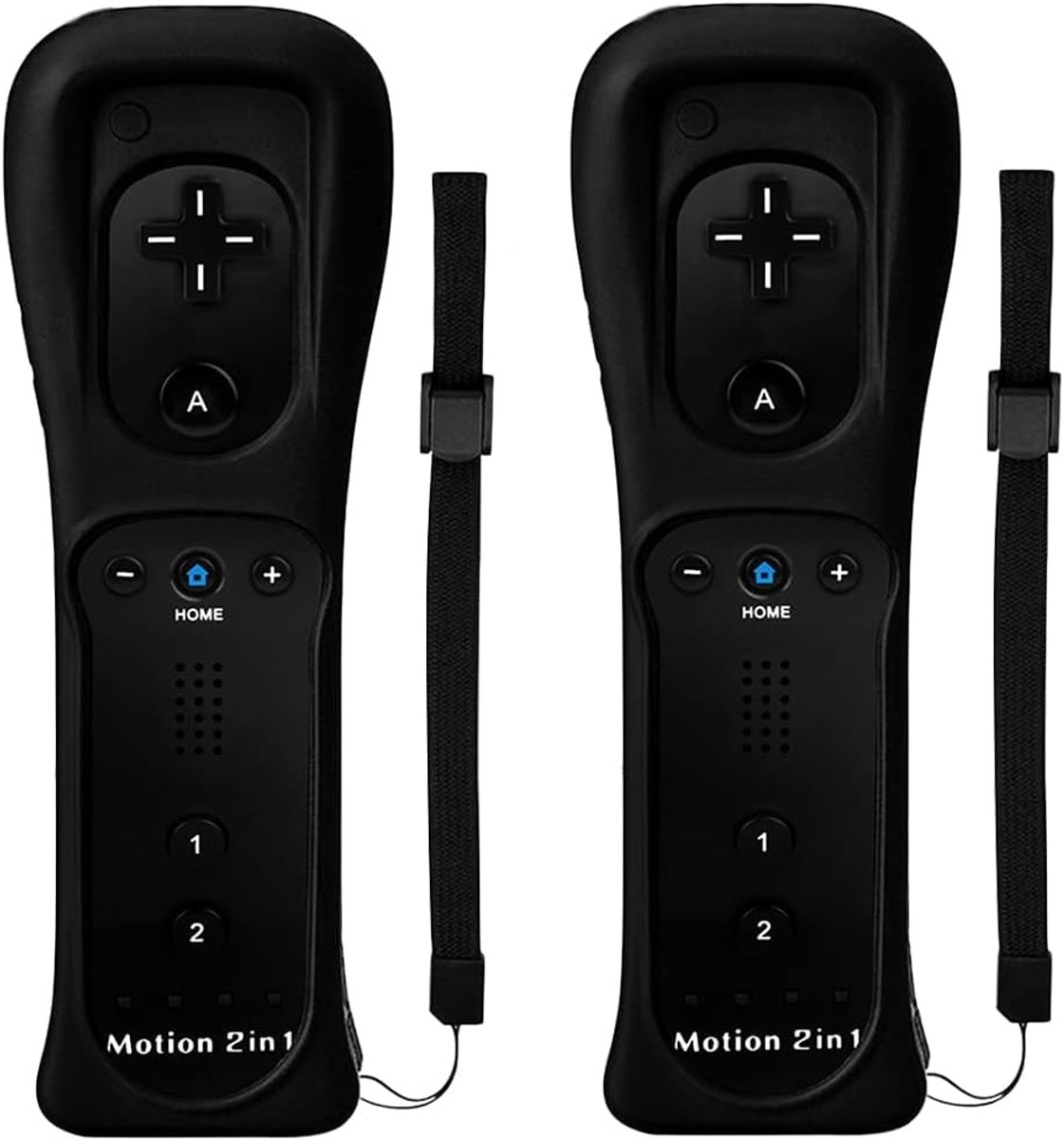 SnelShoppen - 2 Stuks Wii Controller met Motion Plus, Wii Remote Control met Siliconen Beschermcase, Perfect voor Wii en Wii U Gaming