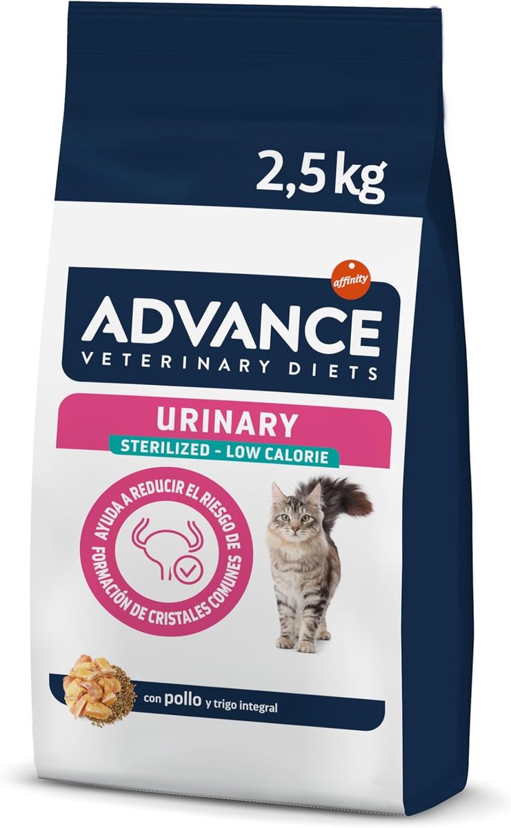SnelShoppen - Urinary Low Calorie Kattenvoer voor Gewichtscontrole en Urinewegbescherming, 2.5 kg - Compleet Voer voor Volwassen Steriliseerde Katten