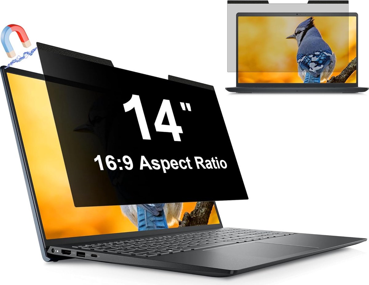 SnelShoppen - Magnetische Privacy Filter Accessoires voor Laptop, Gemakkelijk te Installeren, Directe Magnetische Bevestiging, Geschikt voor 15-17 inc