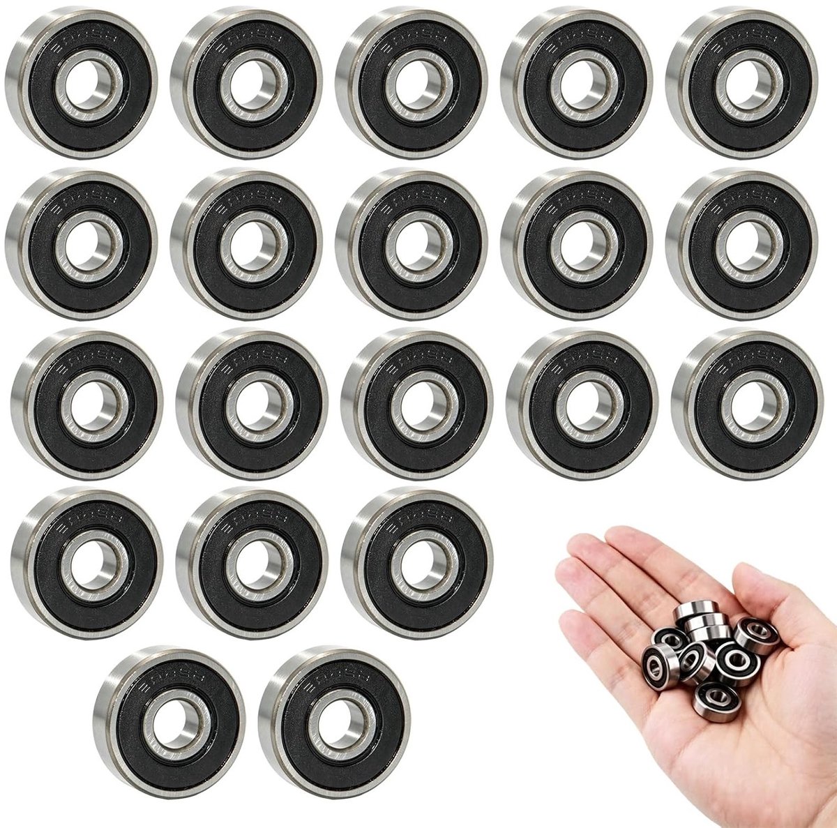Set van 20 dubbel afgedichte 626RS kogellagers, 6 x 19 x 6 mm, voorgesmeerd voor machinebouw, modelbouw en doe-het-zelf projecten, ideaal voor precisietoepassingen en duurzame prestaties