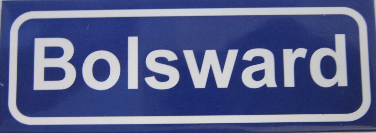 Souv© - koelkast magneet - plaatsnaam bord - kombord - souvenir - koelkastmagneetje - relatiegeschenk Bolsward