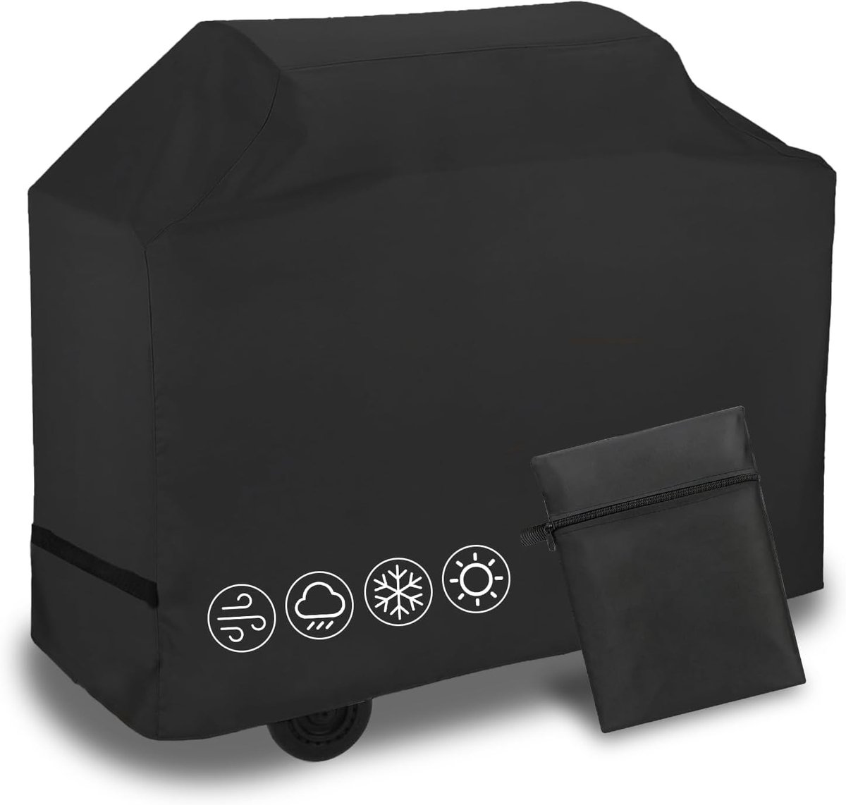 SnelShoppen - Barbecue Cover Weerbestendig 145x61x117 cm - Waterdichte Gas Barbecuehoes - Oxford Stof - Scheurvast, UV-bescherming, Winddicht - Ideaal
