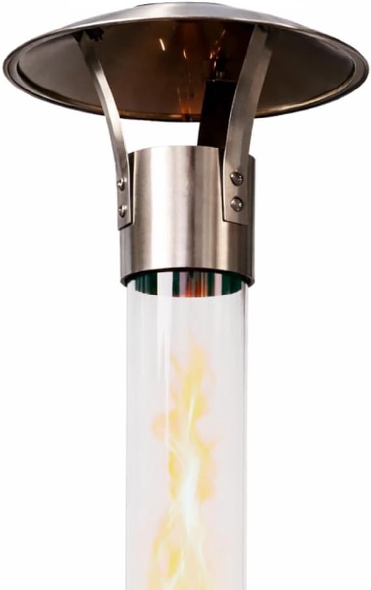 SnelShoppen - Fire Pipe Spark Arrester - RVS Accessoire voor Pellet Firepipe, Tuinhaard, Vuurkolom en Tuin Torch - Geschikt voor Classic Fire Tube - V