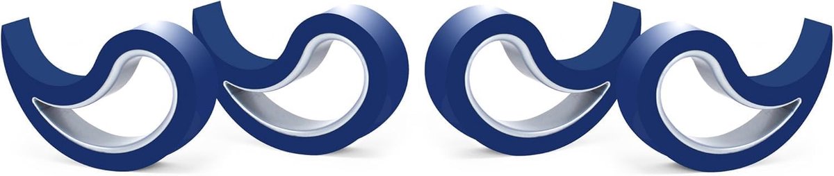 SnelShoppen - Stoppy Stopper Set van 4 - Deurstopper, Raamstopper, Hoogwaardige Thermoplastische Elastomeer, Duurzaam en Flexibel, Donkerblauw, Voor T
