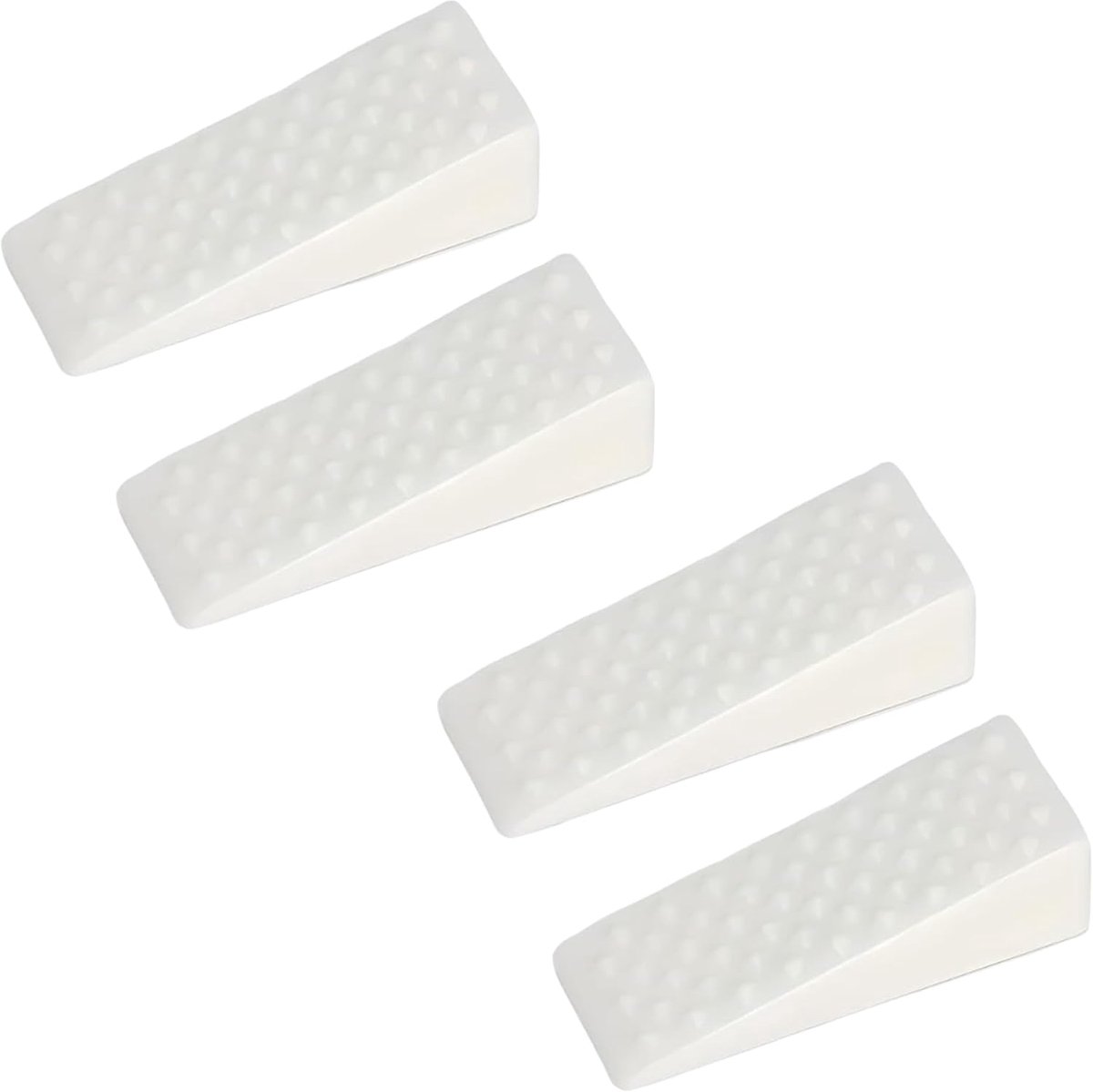 SnelShoppen - 2 x Zelfklevende Deurstoppers voor de Vloer - Deurstoppers voor Open Deuren - Veilig en Comfortabel - ABS - Wit - 2 Stuks