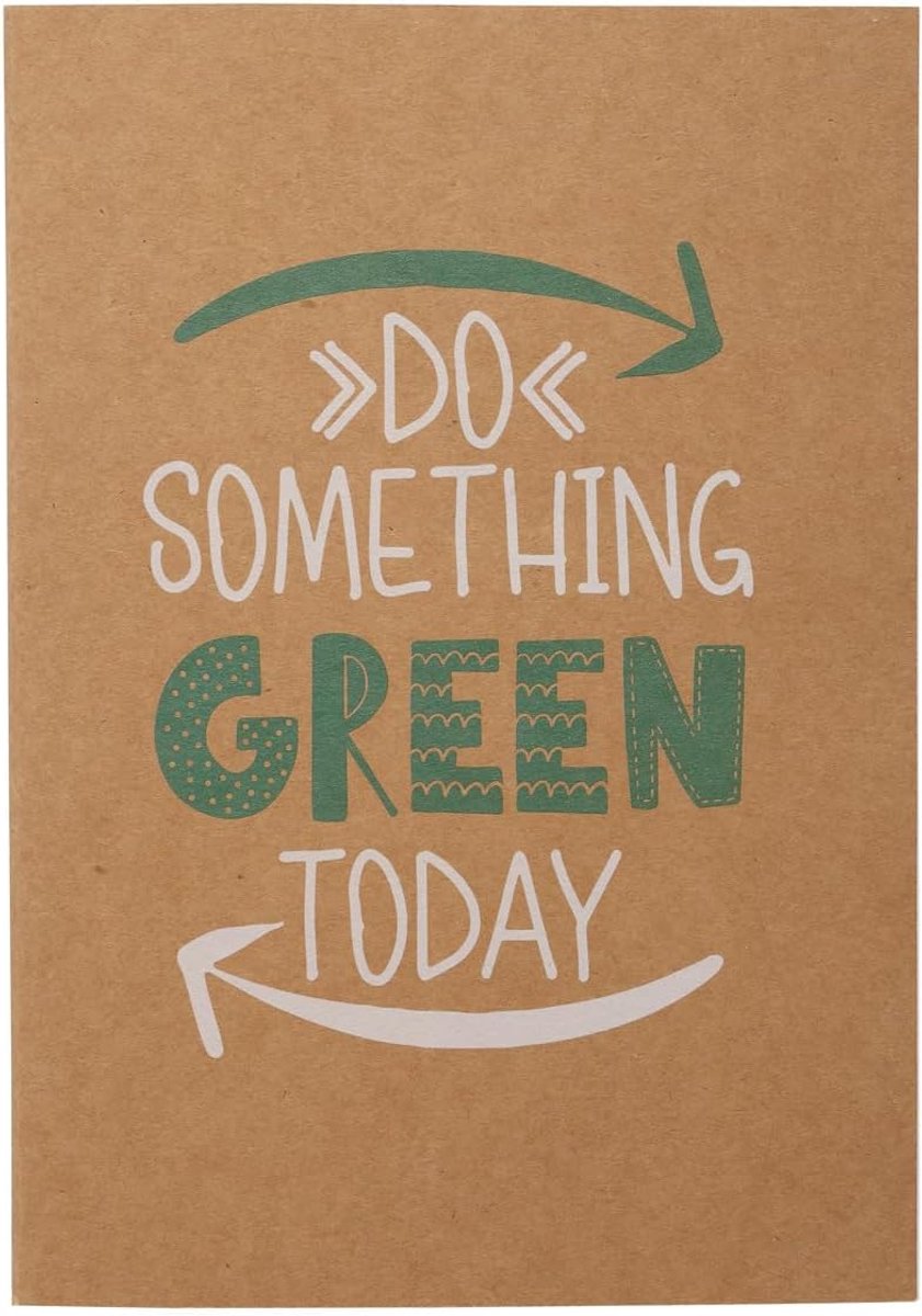 SnelShoppen - A5 School Notebook 100% Gerecycled Papier 70 gsm 32 Vellen Bruin/Kraft Kaft Notitieboek voor Kantoor en School, Schrijfblok, Dagboek