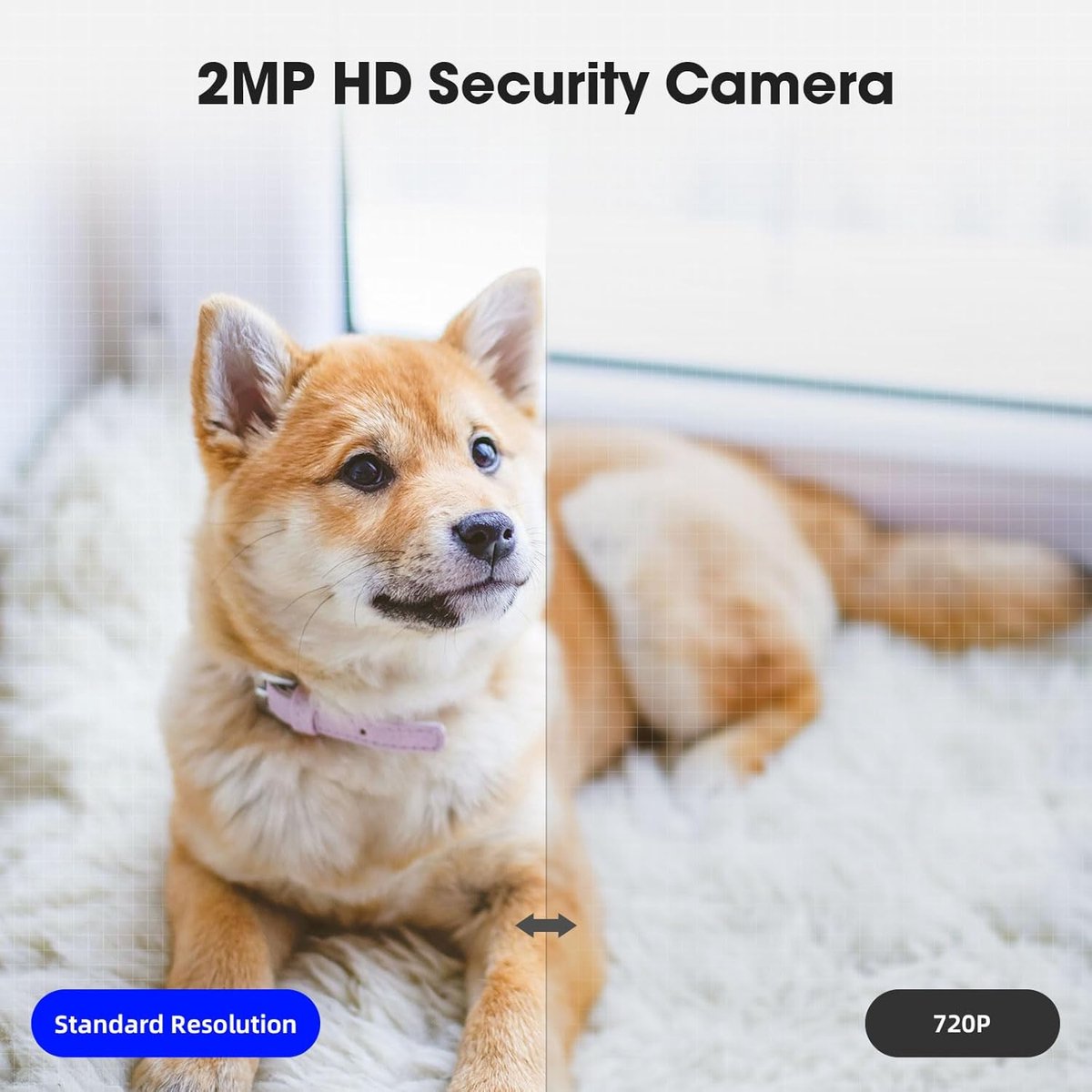SnelShoppen - 2.4GHz WLAN Beveiligingscamera 1080p met Pan/Tilt, Bewegingsdetectie, Cloud & SD Kaart Opslag, Compatible met Tuya en Smart Life App