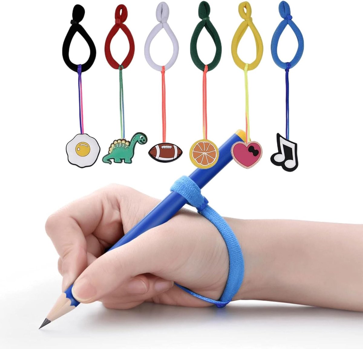 SnelShoppen - 6 Stuks Ergonomische Potlood Handgrepen voor Kinderen, Schrijfhulp voor Kleuters, Links- en Rechtshandig, Verbeter Handschrift, Veilig e