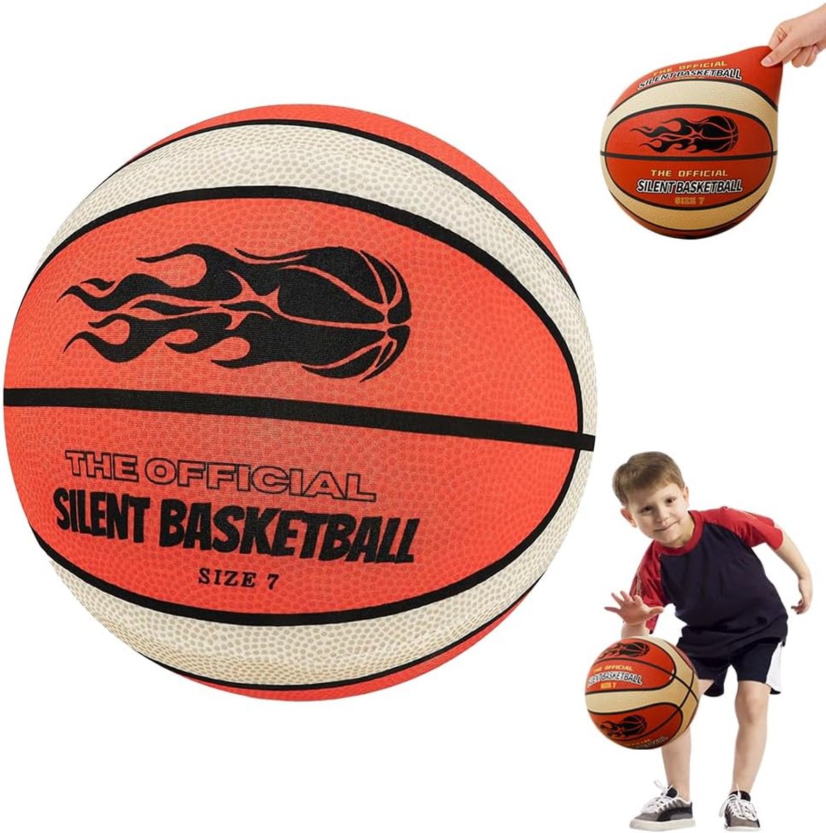 SnelShoppen - Silent Basketball voor Training - Silent Shot Basketbal - Maat 7 - Hoogwaardige Foam - Ideaal voor Kids en Volwassenen - Stil, Veilig en