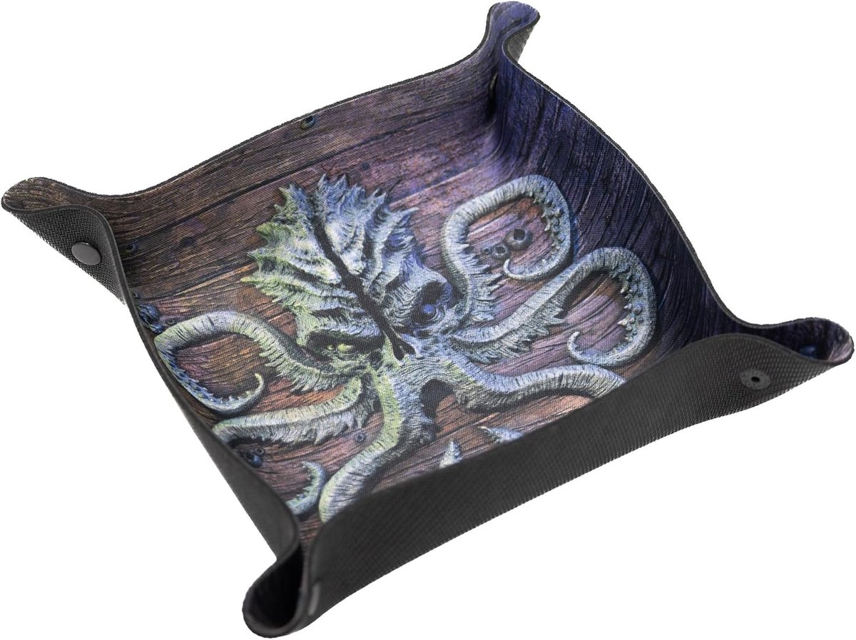 SnelShoppen - Dice Tray voor Bordspellen en Rollenspellen - Kraken Motief - Ideaal voor Cthulhu en Song of Ice and Fire - Decoratief en Praktisch - 30