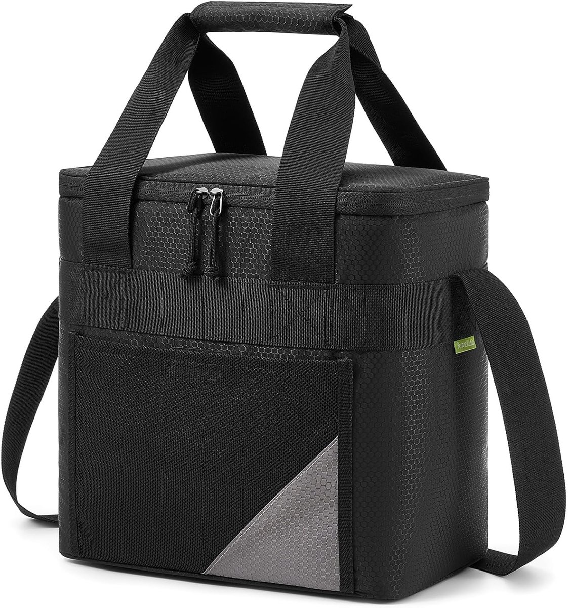 SnelShoppen - Cooler Bag 20L, Lichte Iso Thermotas, Waterdicht, Perfect voor Camping, Strand, Picknick, Reizen, Zwart