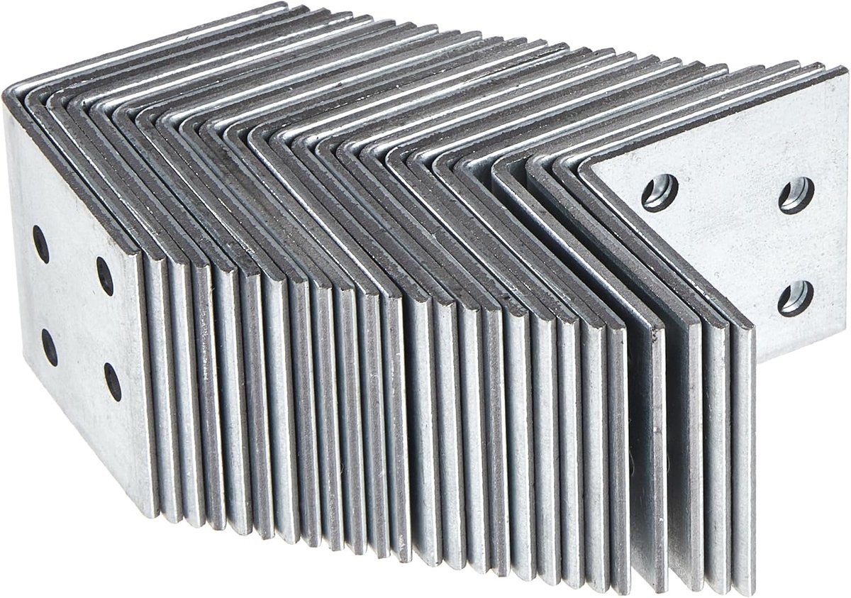 SnelShoppen - Corner Connector 40x40mm - Set van 25 - Staal, Sendzimir Gegalvaniseerd - Perfect voor Bouwprojecten en Meubels