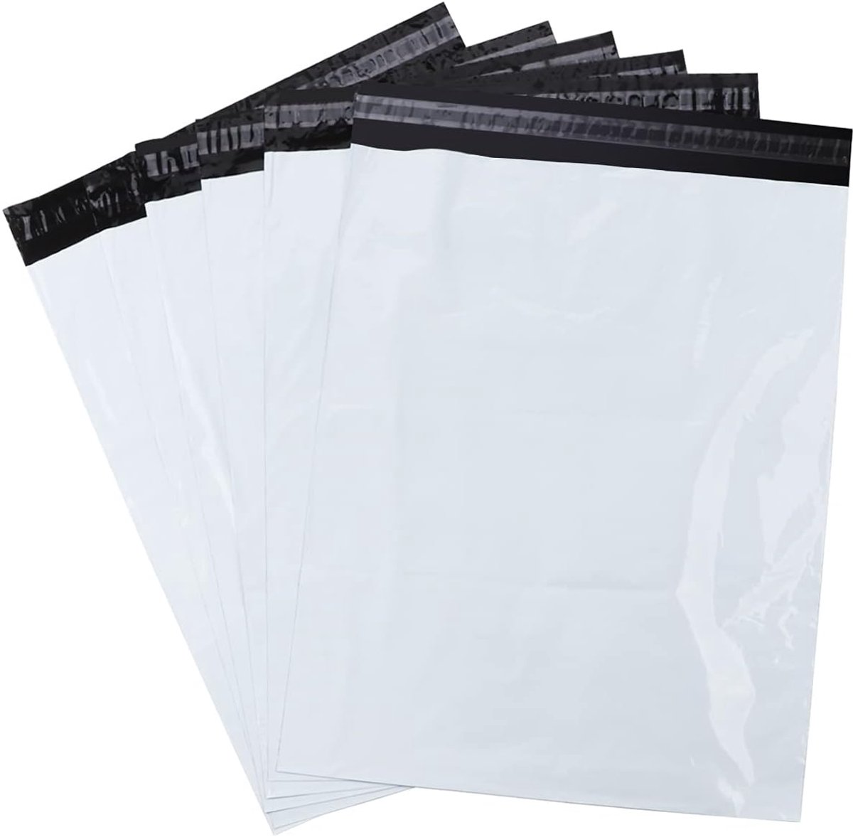 SnelShoppen - 60 Stuks Verzendingen Zakken Plastic 42 x 52 cm Waterproof en Scheurbestendig - Zelfsluitende Verpakkings Enveloppen voor Kleding, Schoe