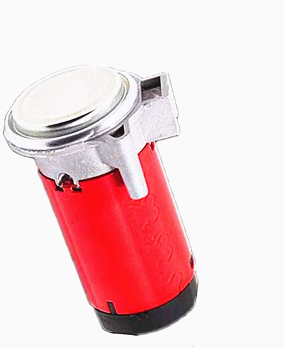 SnelShoppen - Luchtpomp voor Auto, Luchtcompressor voor Air Horn, Rood Chroom, 12V Geschikt voor Auto, Truck, Boot, Flexibel en Draagbaar