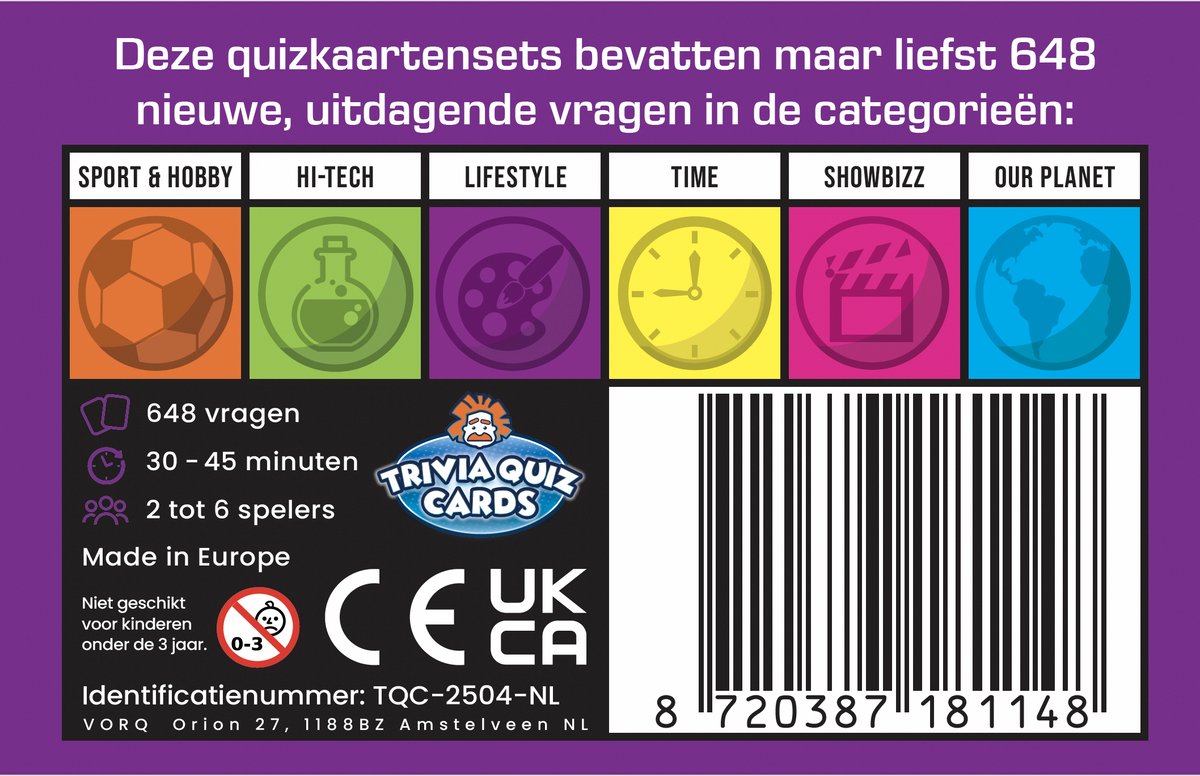 Triviant Vragen Aanvulset, Pubquiz, 648 Vraag en Antwoorden - Versie Paars Nieuw — afbeelding 8