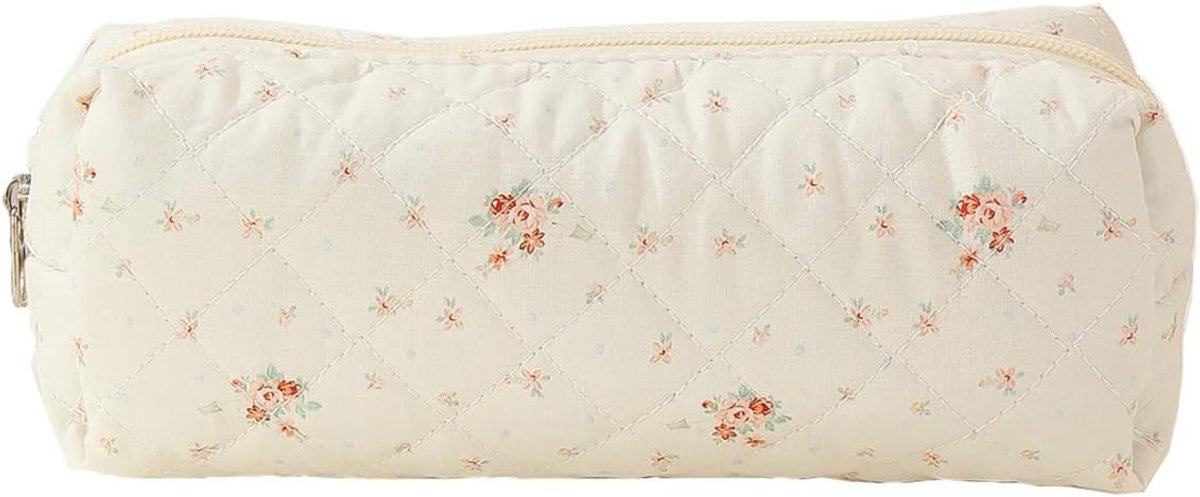 Thijox - Klein Waterdicht Etui voor Meisjes - Schattige Cartoontas - Potloodetui, Sleuteltas, Make-Uptas en Speelgoedtas - 19x8x6cm - Wit - Handig voo