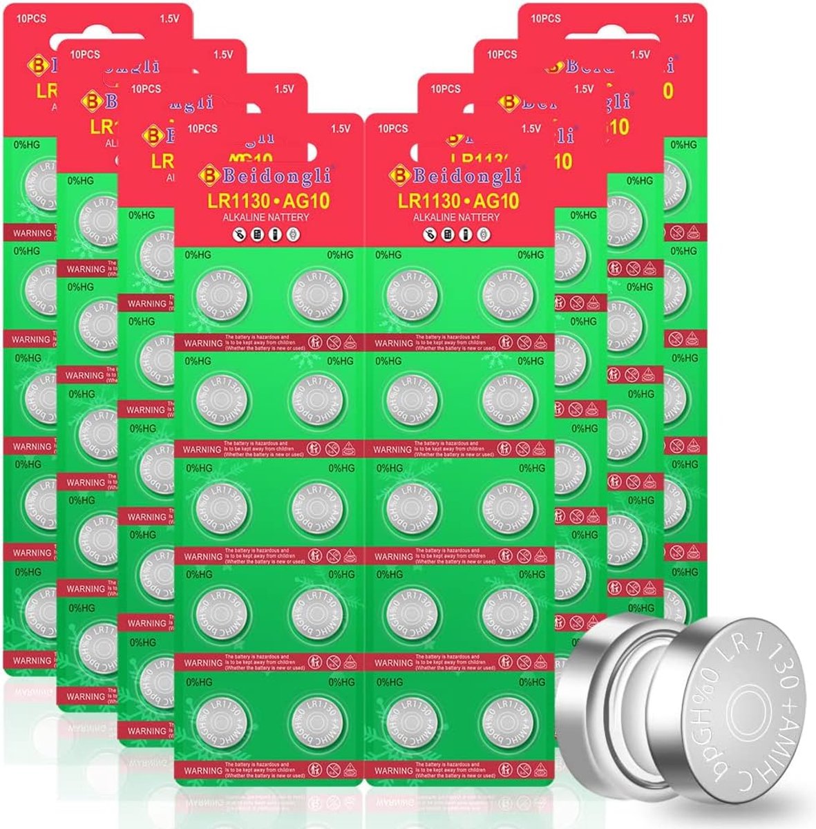 SnelShoppen - LR1130 Knopcelbatterijen AG10 1131 189 1.5V Alkaline - 80 Stuks - Lange Levensduur - Veilig en Lekvrij - Ideaal voor Speelgoed, Horloges