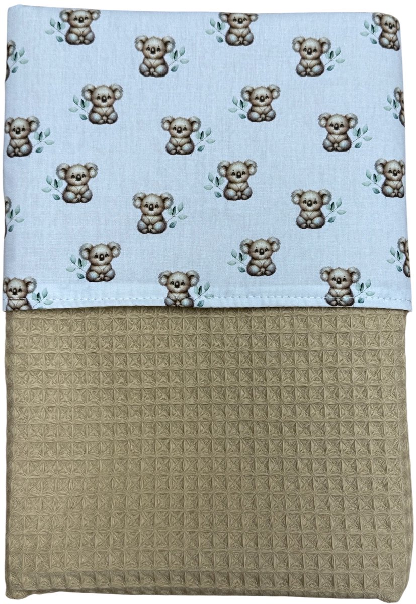Baby deken kinderwagen deken wieg deken cognac koala 60 x 90 cm