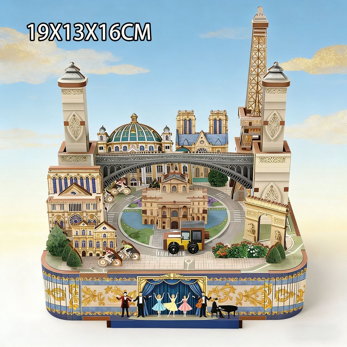 Puzzel - Kasteel Muziekdoos / 3D Educatief Speelgoed / 4D Houten Bouwpakket Muziekdoos / Woondecoratie / Verjaardags- en Vakantiecadeau