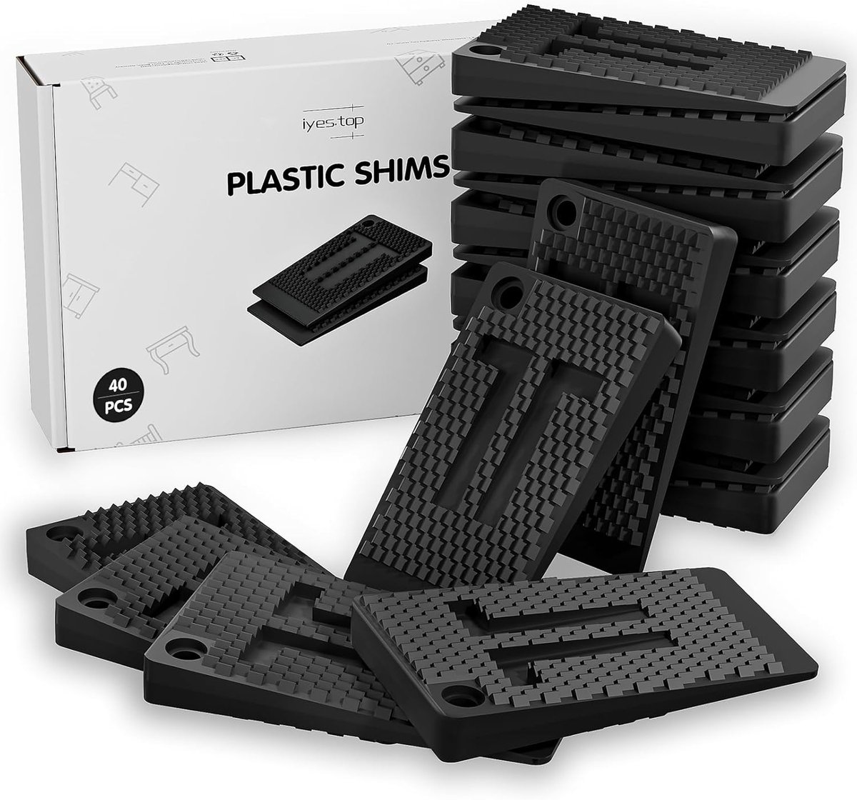 SnelShoppen - Plastic Furniture Levelers, Flexibele Meubelstoppers, Multifunctionele Rubber Wedges voor Toilet, Tafel, Kast, Stoel, Wasmachine, Koelka
