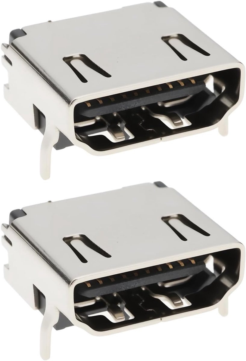 SnelShoppen - 2x Gaming Console HDMI Poort Socket CECH-2001 Compatibel met PS3 Slim CECH-2000/2500, Duurzaam Metaal, Oplossing voor Beeld- en Geluidsp