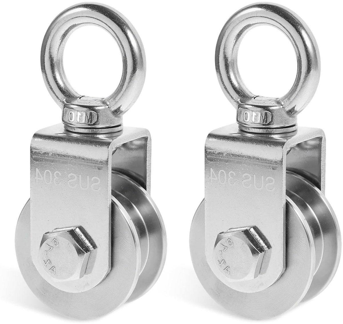 Dubbele Katrol met U-vormige Lagers voor Touwen, 68 mm, Ideaal voor Heftoepassingen en Lifting Valve