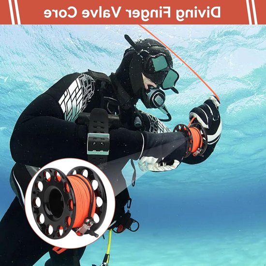 Diving Reel met Vinger Spoel, 30m Duurzame Plastic Snorkel Accessoire voor Onderwater Duiken en Recreatief Duiken — afbeelding 2