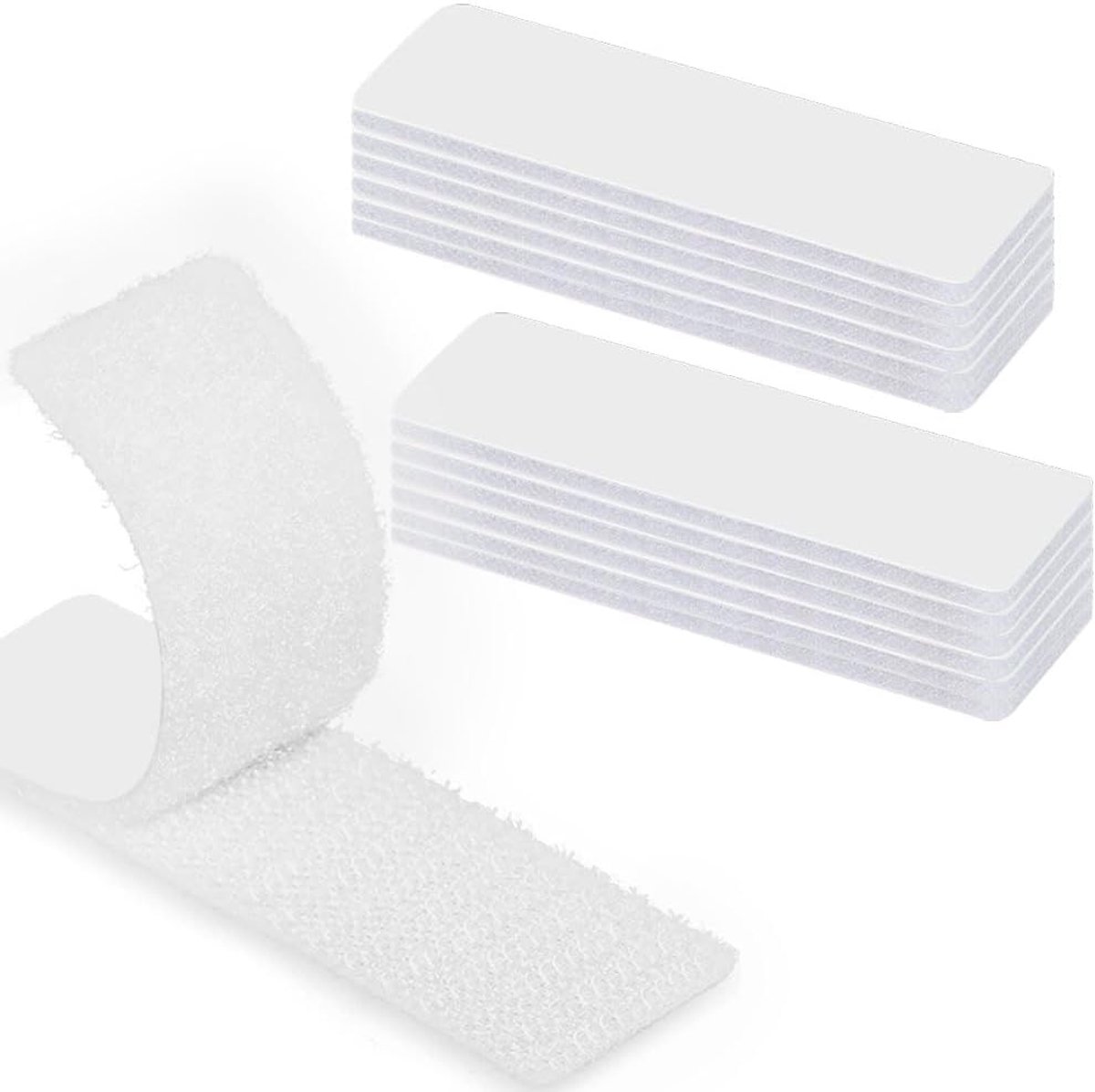 SnelShoppen - Dubbelzijdige Tape 3 x 10 cm - 20 Stuks Zware Kwaliteit Plakstrips voor Huishouden, DIY, Handgemaakt, Hoge Temperatuur, Nylon