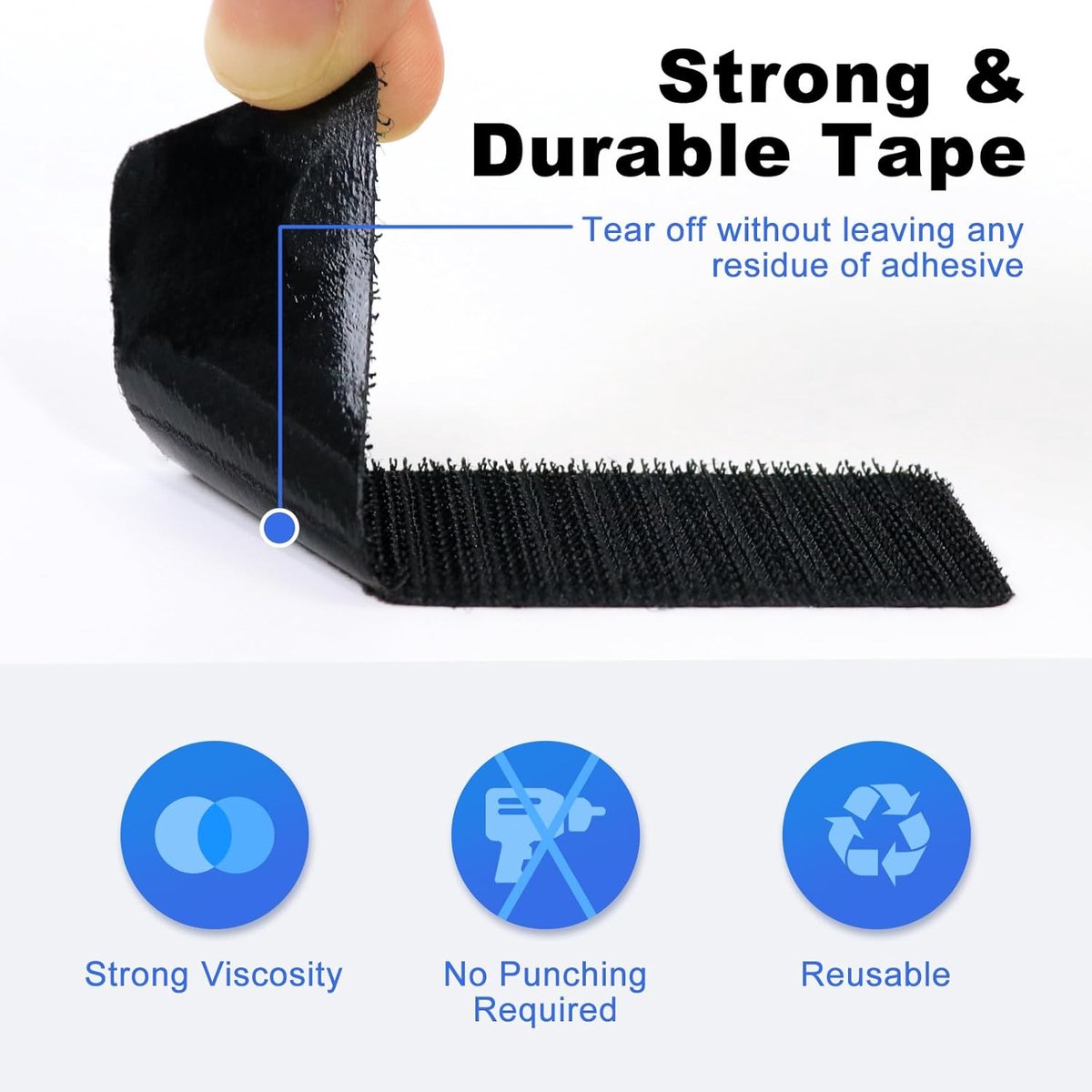 SnelShoppen - Redamancy Tape Zelfklevend Extra Sterk Rectangular Tape voor Thuis, Kantoor, Auto, School (3 x 10 cm) - 20 Stuks