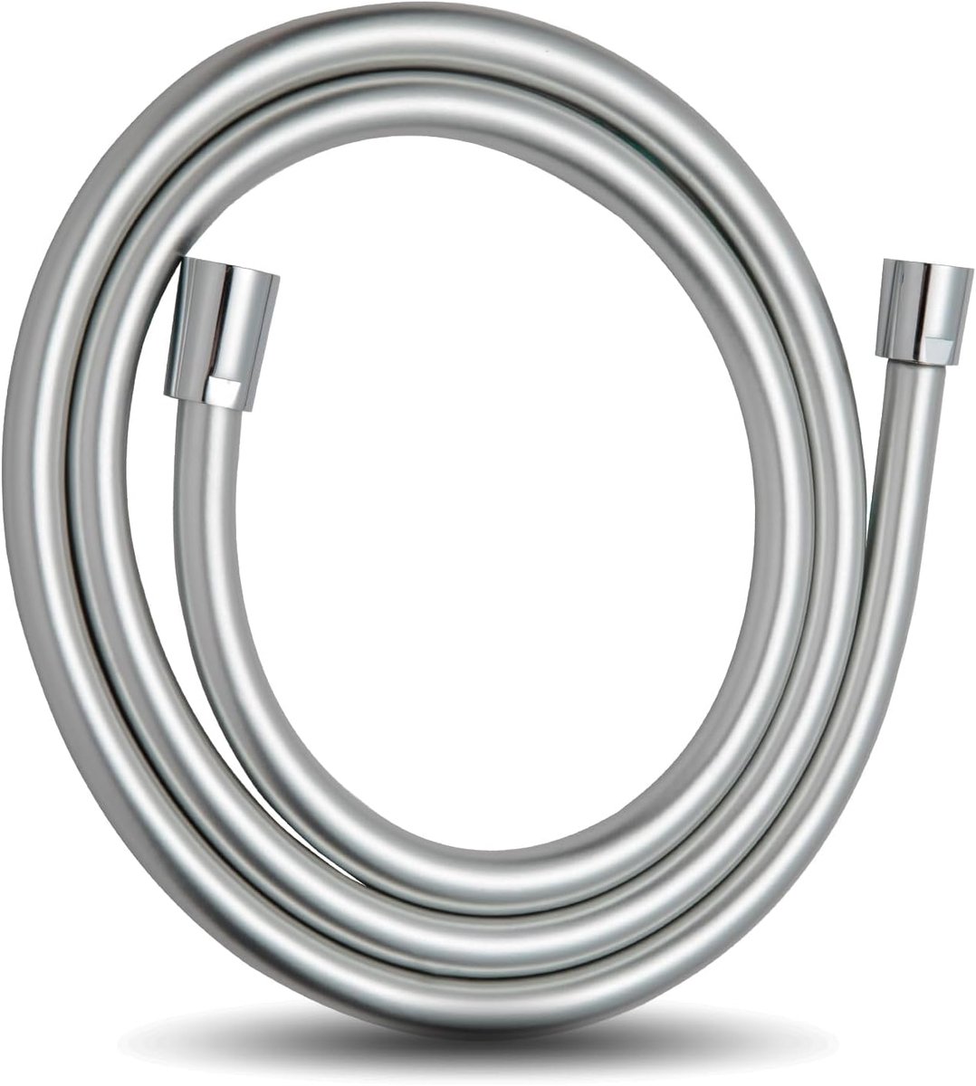 SnelShoppen - Douche Slang 1.6m met PVC Kinkbescherming, Vervangingsslang Hoge Druk voor Badkamer Sanitair, Zilver, Optimaliseer Je Douche Ervaring