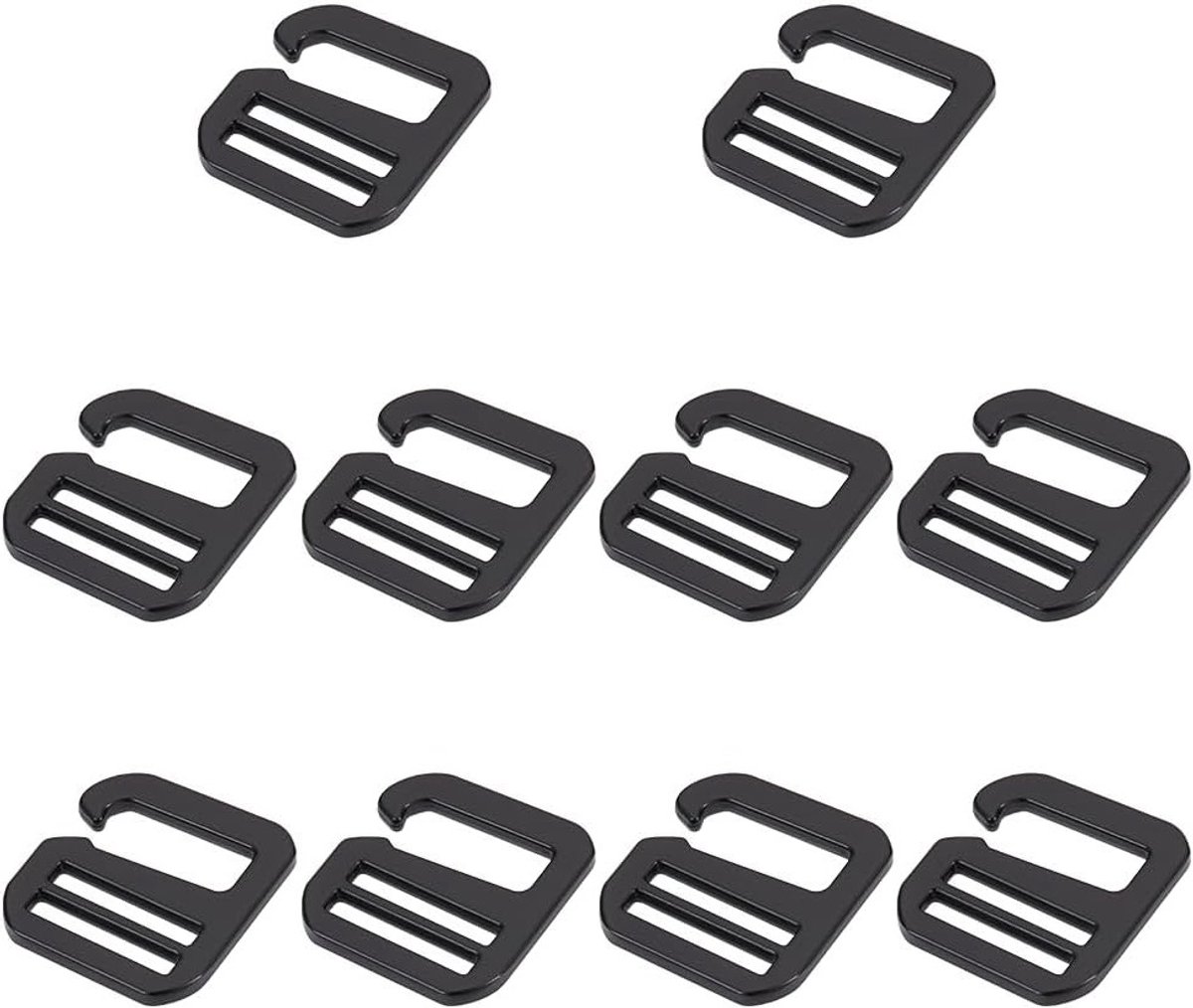Verstelbare Zink Legering Haken, Sterke Snelsluiting Buckles voor Bagage, Hondenhalsband en Outdoor Gebruik, Zwart, One Size