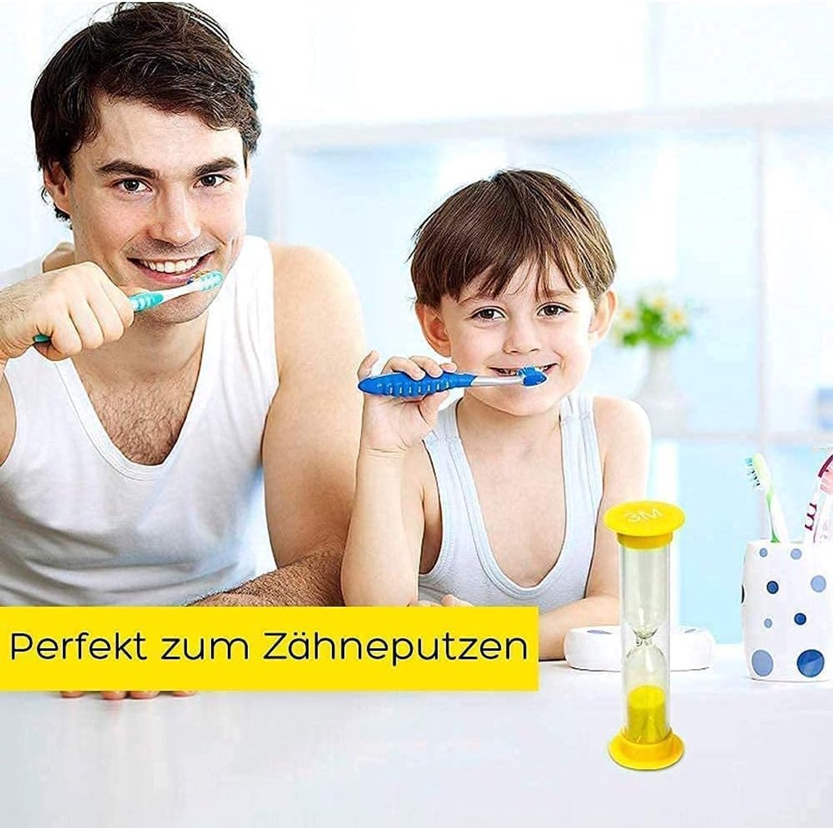 SnelShoppen - Zandloper Set - 6 Stuks - 30sec, 1min, 2min, 3min, 5min, 10min - Plastic & Glas - Tijdbeheer voor Kinderen - Speel- en Leeractiviteit