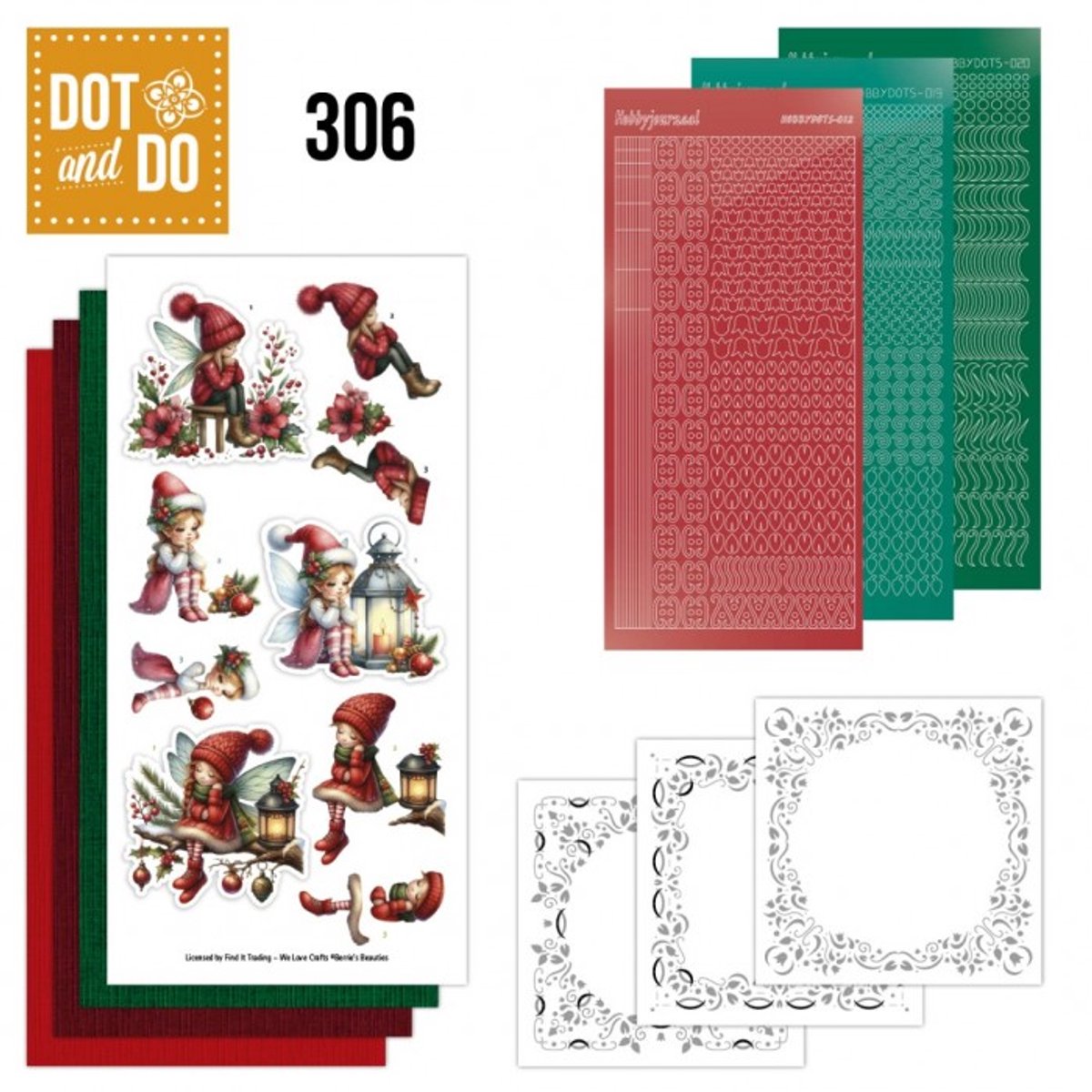 Dot and Do 306 - Fairy Christmas - Hobbydots - Prachtige handgemaakte kaarten - Gratis verzonden - DODO306
